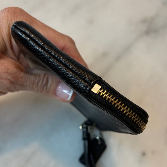 Coach Cross Grain Textured Leather Wristlet - Picture 9 of 16